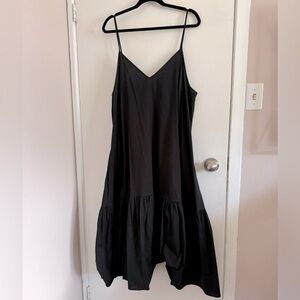 Calvin Klein black cotton maxi dress